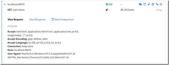 get API Values request