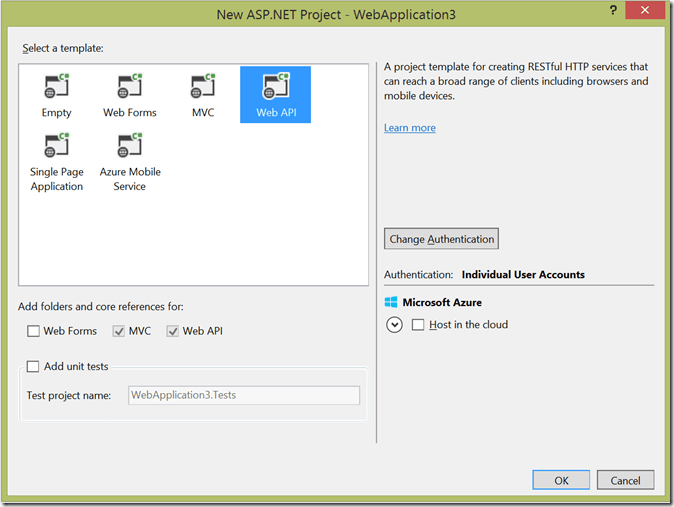 New ASP Net Project