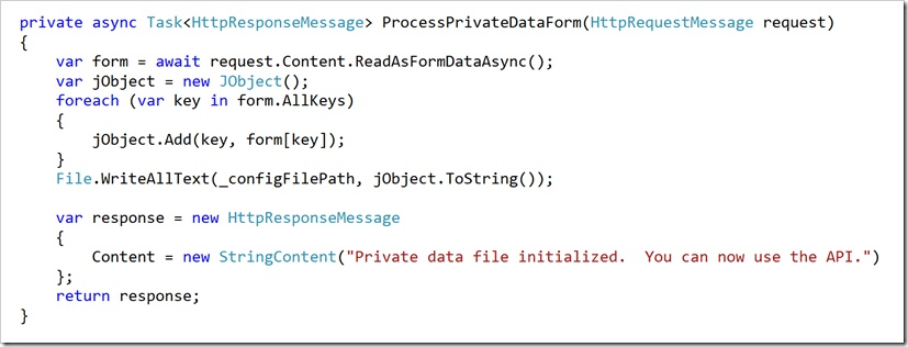 image Process Private API Data Form