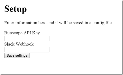 API Key Dialogue Box